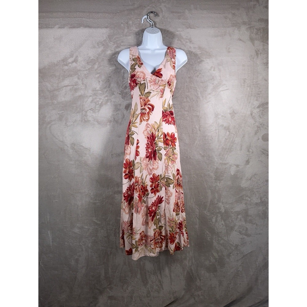 Paper Heart Mojito Maxi Dress Womens Size XS Multicolor Floral Sleeveless Boho